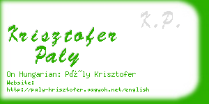 krisztofer paly business card